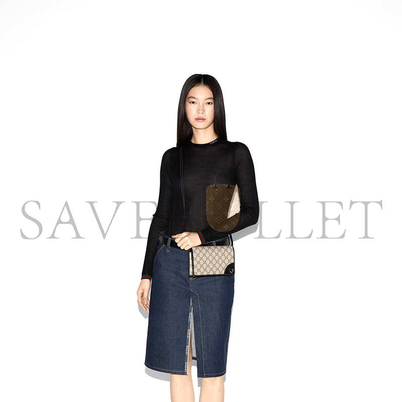 GUCCI GG EMBLEM SUPER MINI SHOULDER BAG 820688 (20*12.5*5cm)